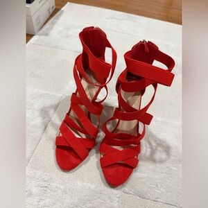 Jessica Simpson Red Strappy Heels